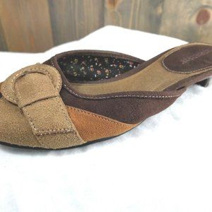Women's Brown/Tan Suede Predictions Mule Slide 6.5